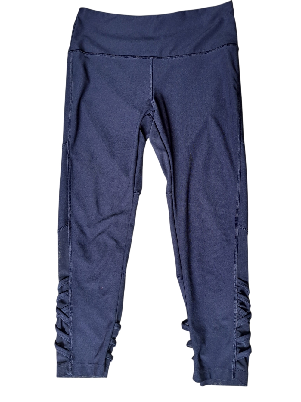 VOGO Athletica Leggings Womens Small Blue Cropped Strappy Workout Yoga Pants